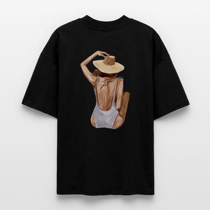 ♻️ 100% Bio Baumwolle Oversized T-Shirt - Schwarz