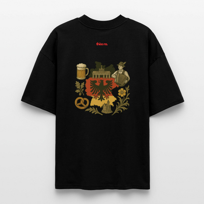 ♻️ 100% Bio Baumwolle Oversized Unisex T-Shirt - Schwarz