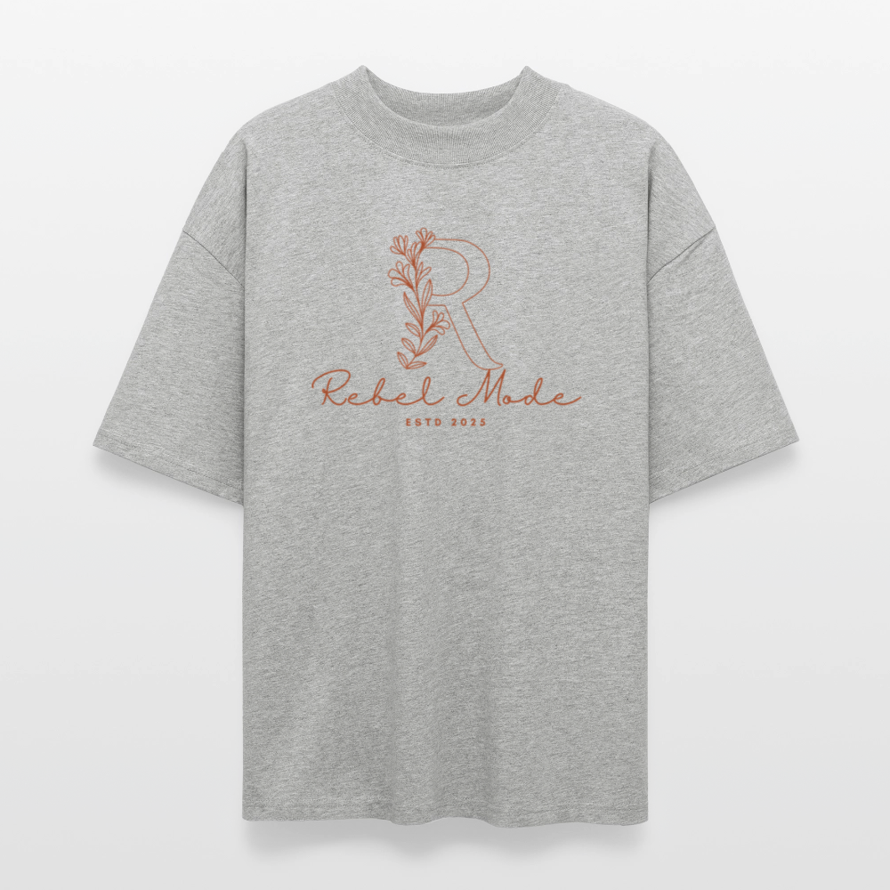 ♻️ 100% Bio Baumwolle Oversized T-Shirt - Grau meliert