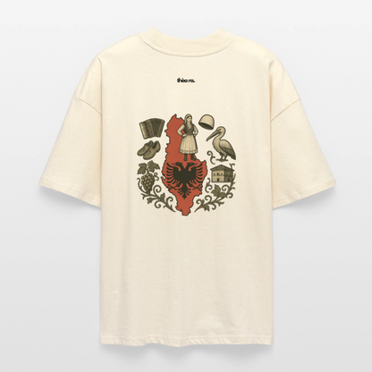 ♻️ 100% Bio Baumwolle Oversized Unisex T-Shirt - Weißgrau