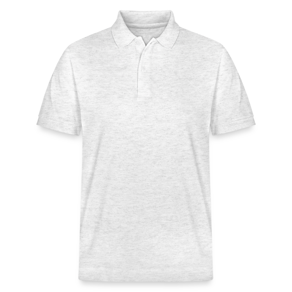 Personalisierbares Unisex BIO-Poloshirt - Weiß meliert
