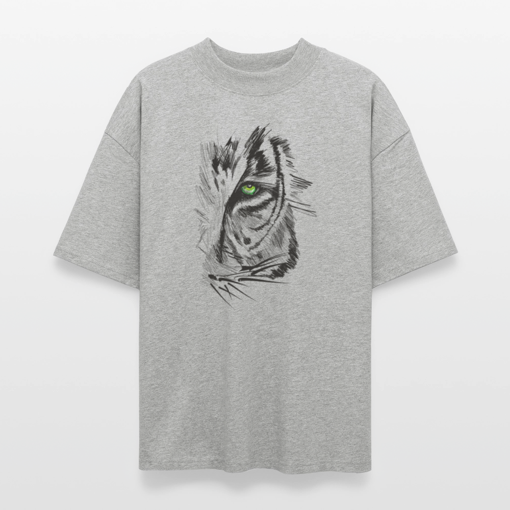 ♻️ 100% Bio Baumwolle Oversized T-Shirt - Grau meliert