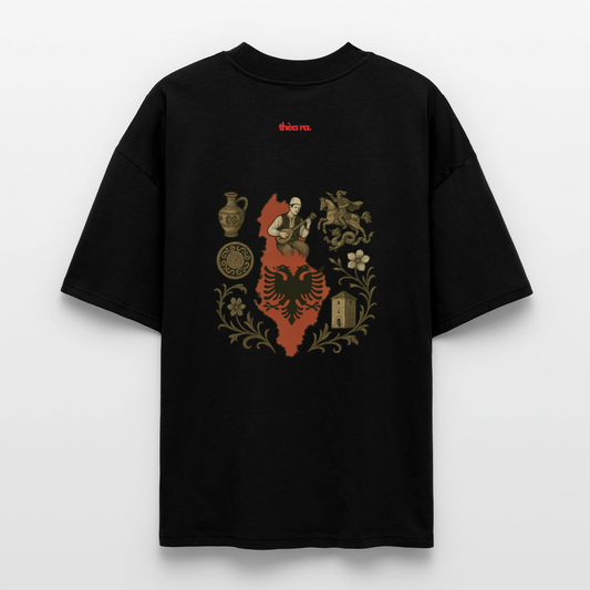 ♻️ 100% Bio Baumwolle Oversized Unisex T-Shirt - Schwarz