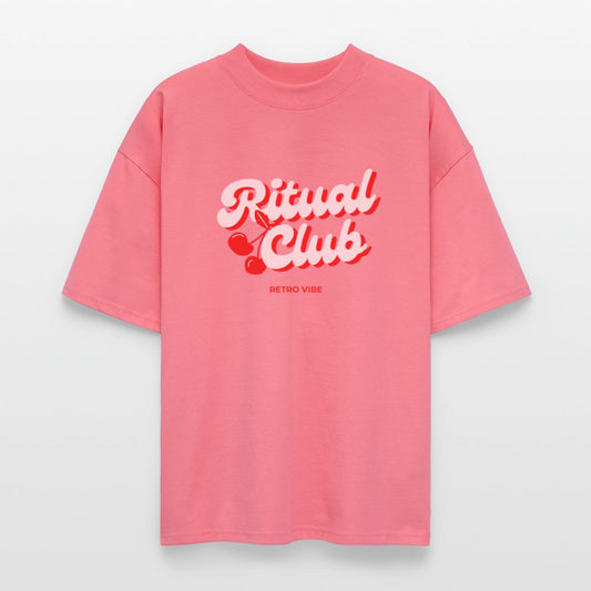 ♻️ 100% Bio Baumwolle Oversized Frauen T-Shirt - Pink 