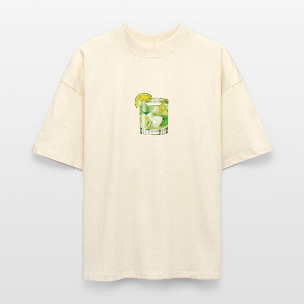 ♻️ 100% Bio Baumwolle Oversized T-Shirt - Weißgrau