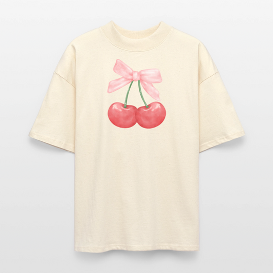 ♻️ 100% Bio Baumwolle Oversized T-Shirt - Weißgrau