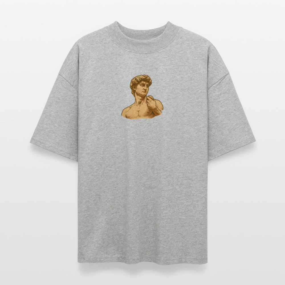♻️ 100% Bio Baumwolle Oversized T-Shirt Italia - Grau meliert