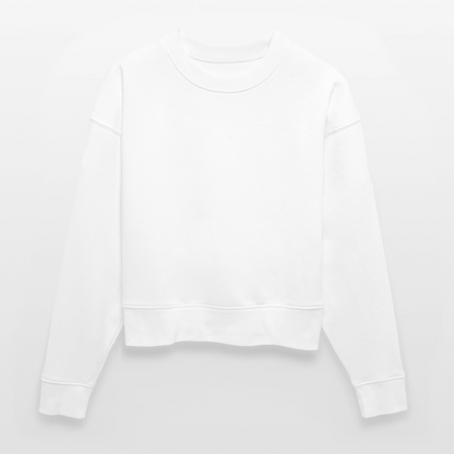 ♻️ Personalisierbares Cropped Frauen Bio-Sweatshirt - Weiß