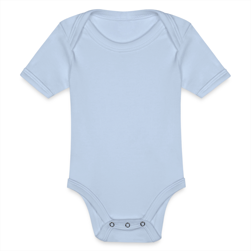 ♻️ Personalisierbares Baby 100% Bio Baumwolle-Kurzarm-Body - Sky