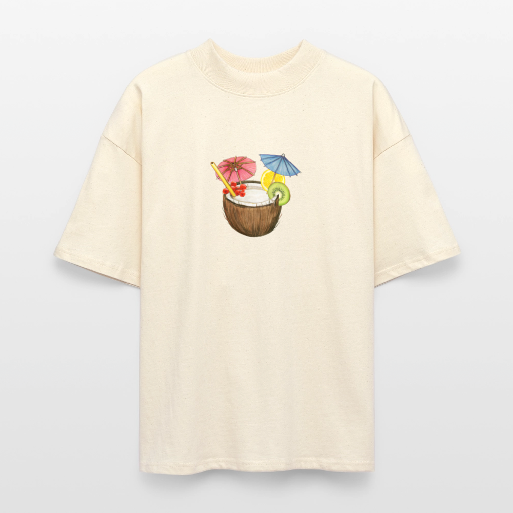 ♻️ 100% Bio Baumwolle Oversized T-Shirt - Weißgrau