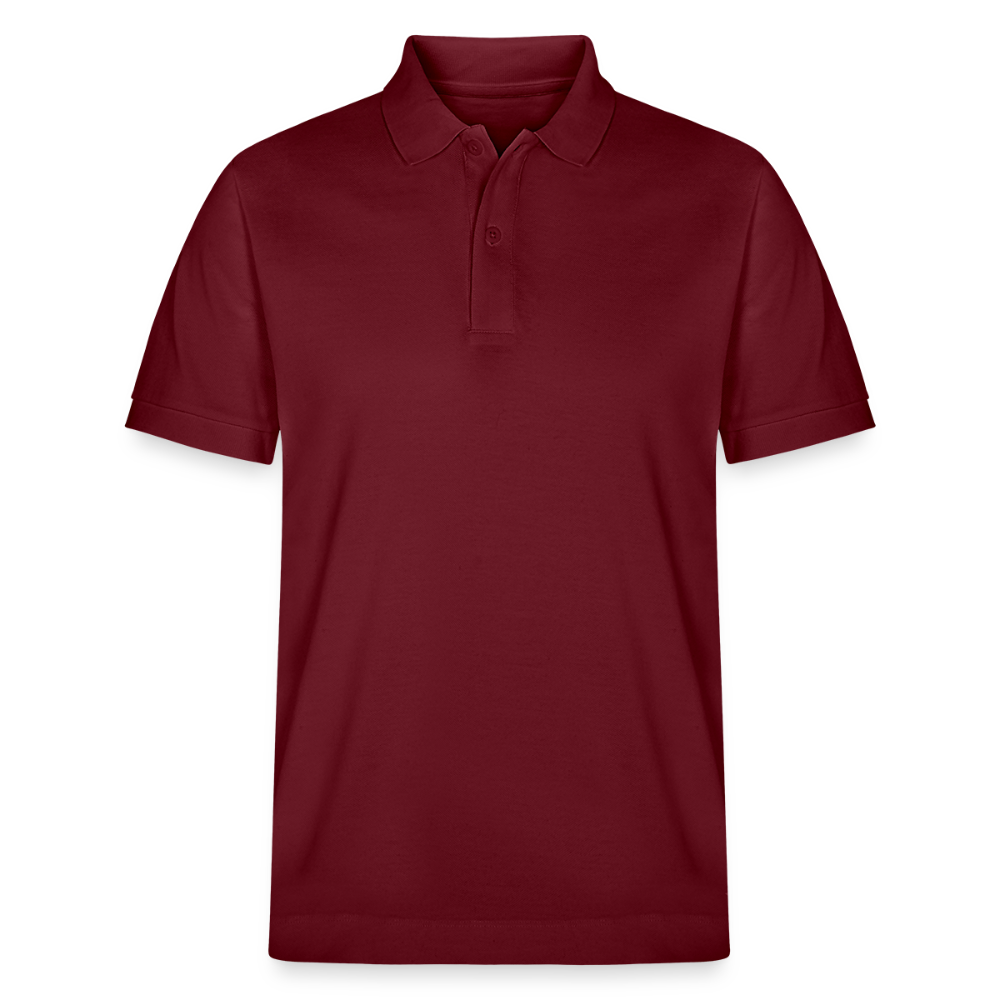 Personalisierbares Unisex BIO-Poloshirt - Burgunderrot