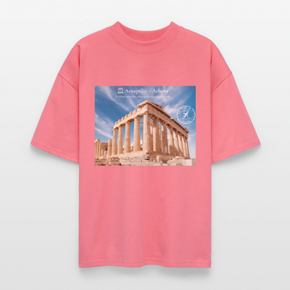 THÈA RA – "Athens Moment" Oversized Unisex Organic T-shirt Blaster - pink joy 