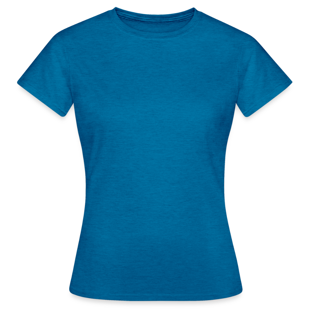 Personalisierbares Frauen T-Shirt - Antikblaues Saphir meliert