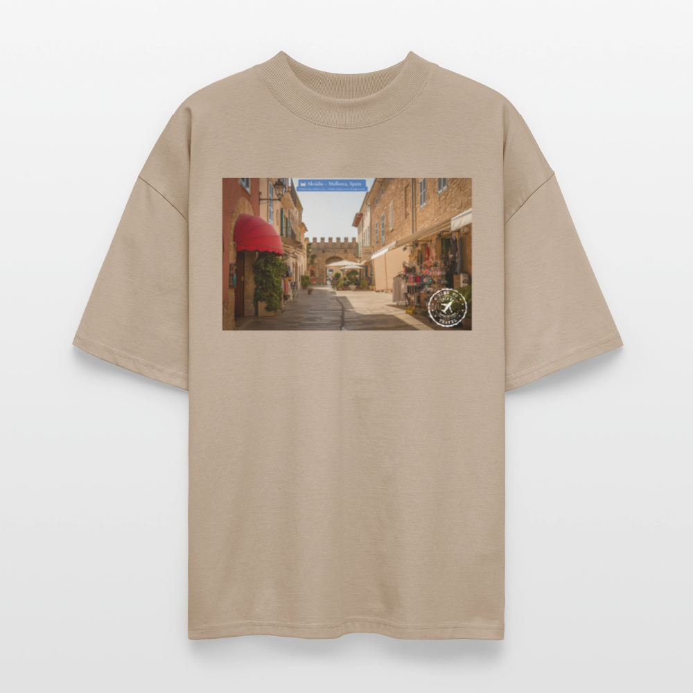 THÈA RA – "Mallorca Moment" Oversized Unisex Organic T-shirt Blaster - stone