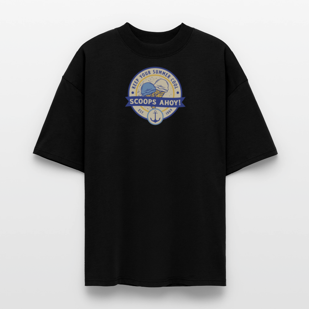 ♻️ 100% Bio Baumwolle Oversized T-Shirt - Schwarz
