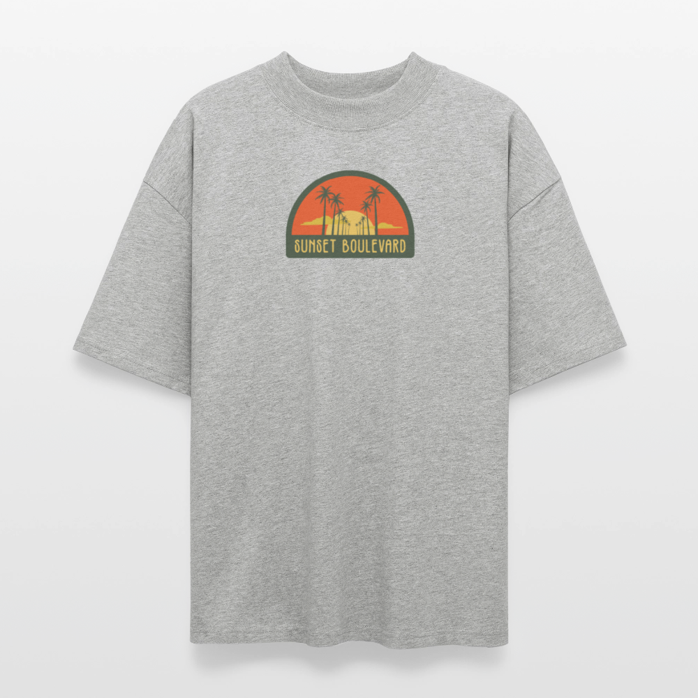 ♻️ 100% Bio Baumwolle Oversized T-Shirt - Grau meliert