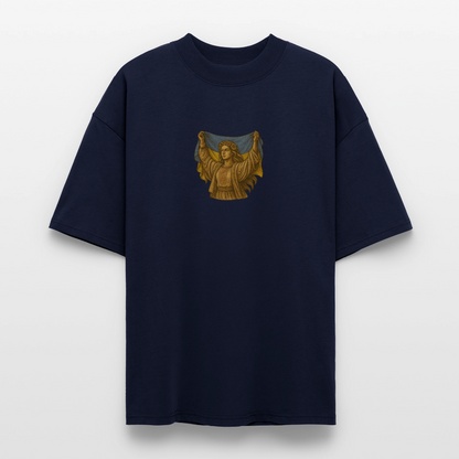 ♻️ 100% Bio Baumwolle Oversized T-Shirt Ukraine - Navy