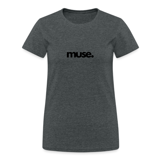 Frauen Heavy T-Shirt 100% Baumwolle - Dunkelgrau meliert