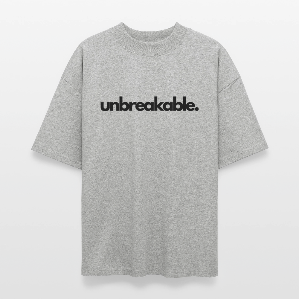 ♻️ 100% Bio Baumwolle Oversized T-Shirt - Grau meliert