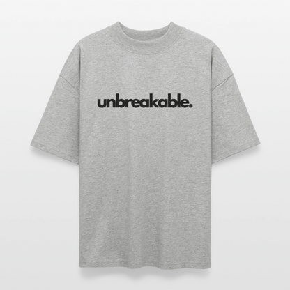 ♻️ 100% Bio Baumwolle Oversized T-Shirt - Grau meliert