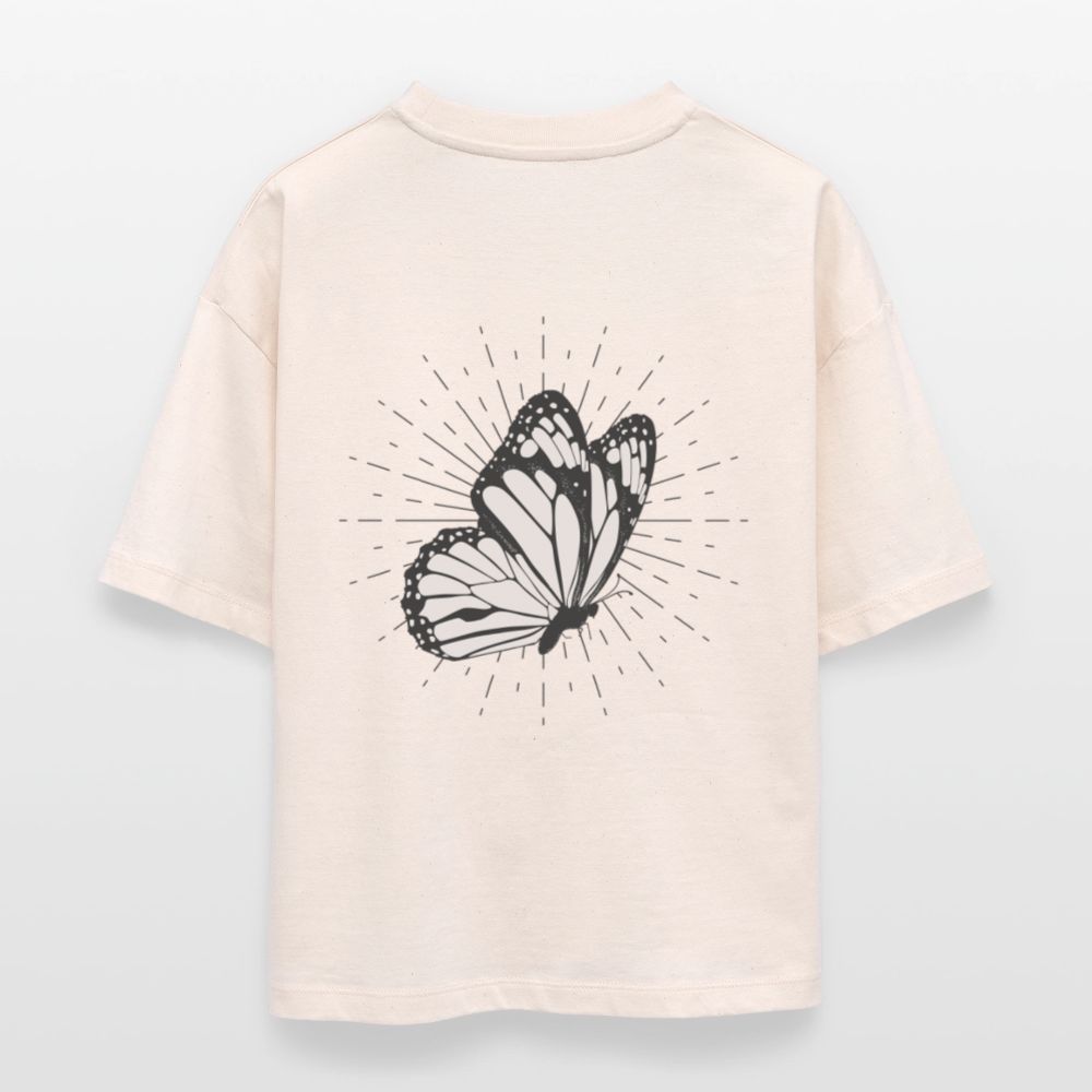 ♻️ 100% Bio Baumwolle Oversized Frauen T-Shirt - Weißgrau