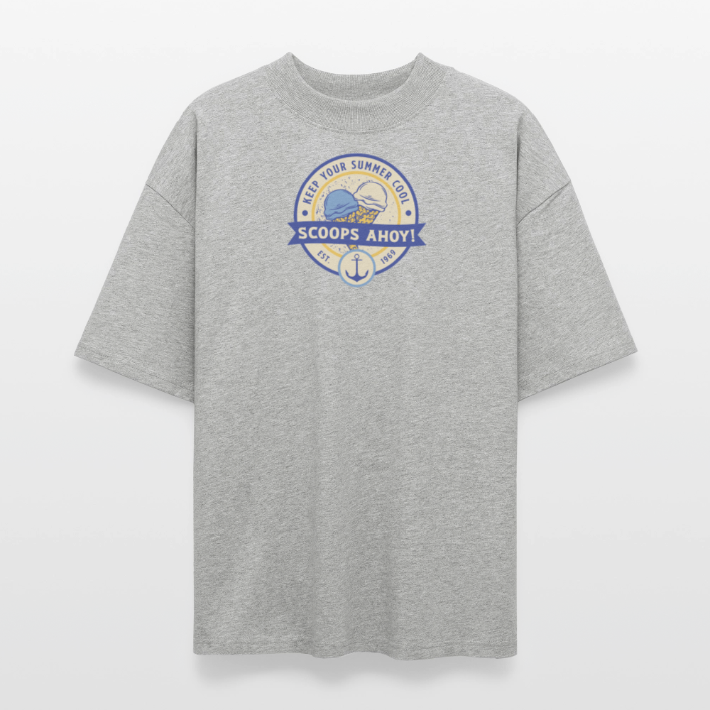 ♻️ 100% Bio Baumwolle Oversized T-Shirt - Grau meliert