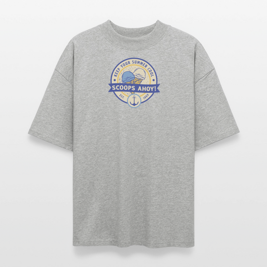 ♻️ 100% Bio Baumwolle Oversized T-Shirt - Grau meliert