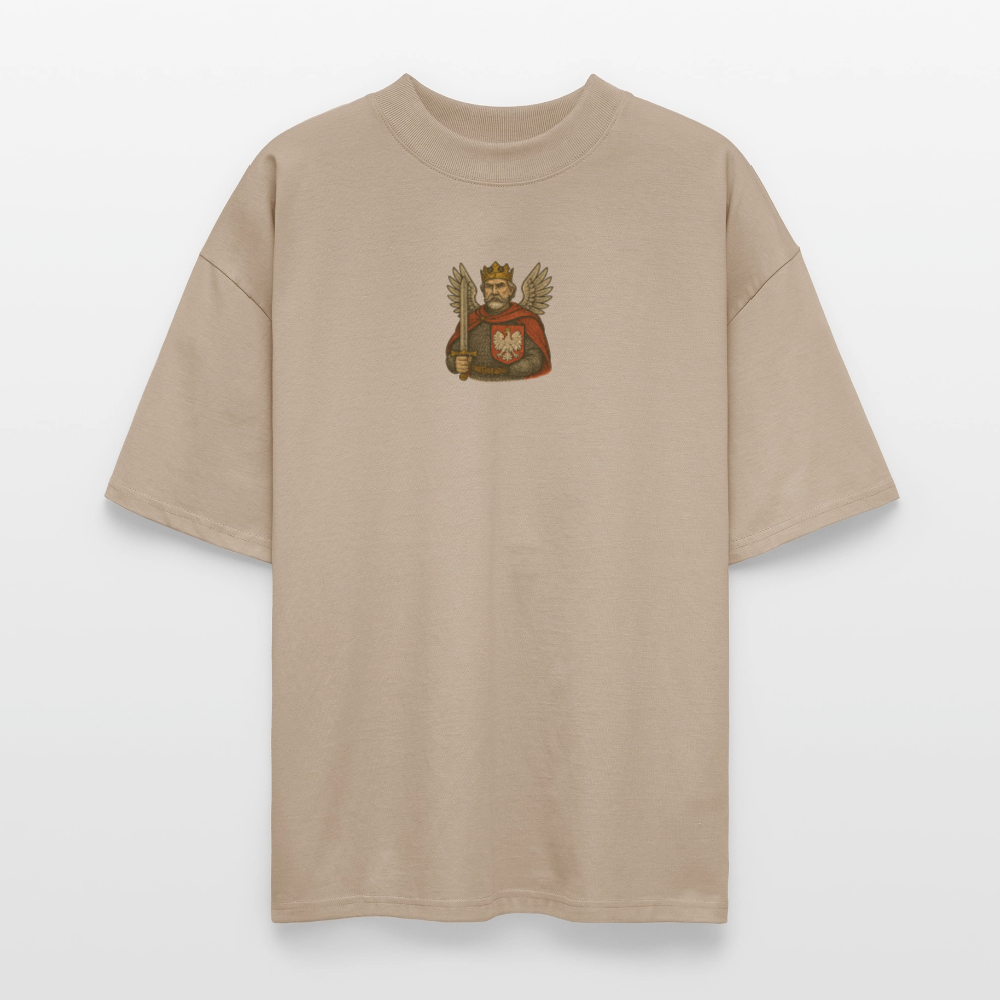 ♻️ 100% Bio Baumwolle Oversized T-Shirt Poland - Steingrau