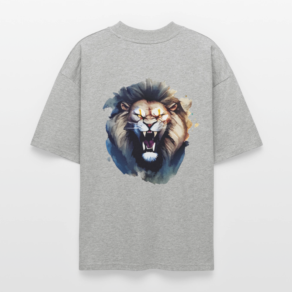 ♻️ 100% Bio Baumwolle Oversized T-Shirt - Grau meliert