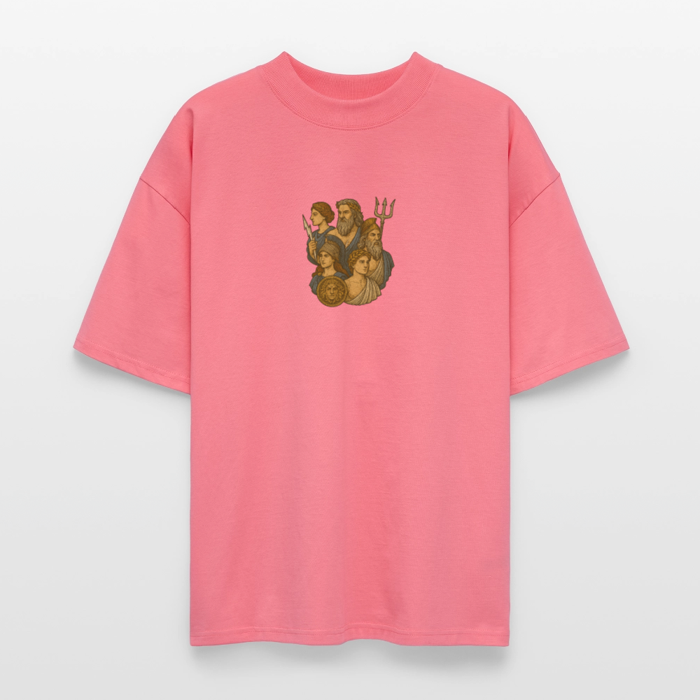 ♻️ 100% Bio Baumwolle Oversized T-Shirt Greece - Pink 
