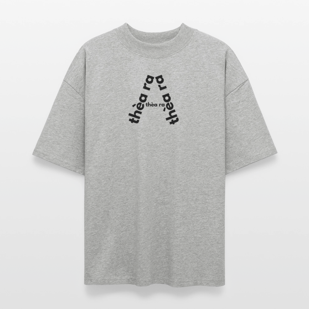 ♻️ 100% Bio Baumwolle Oversized T-Shirt - Grau meliert