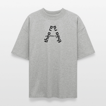 ♻️ 100% Bio Baumwolle Oversized T-Shirt - Grau meliert