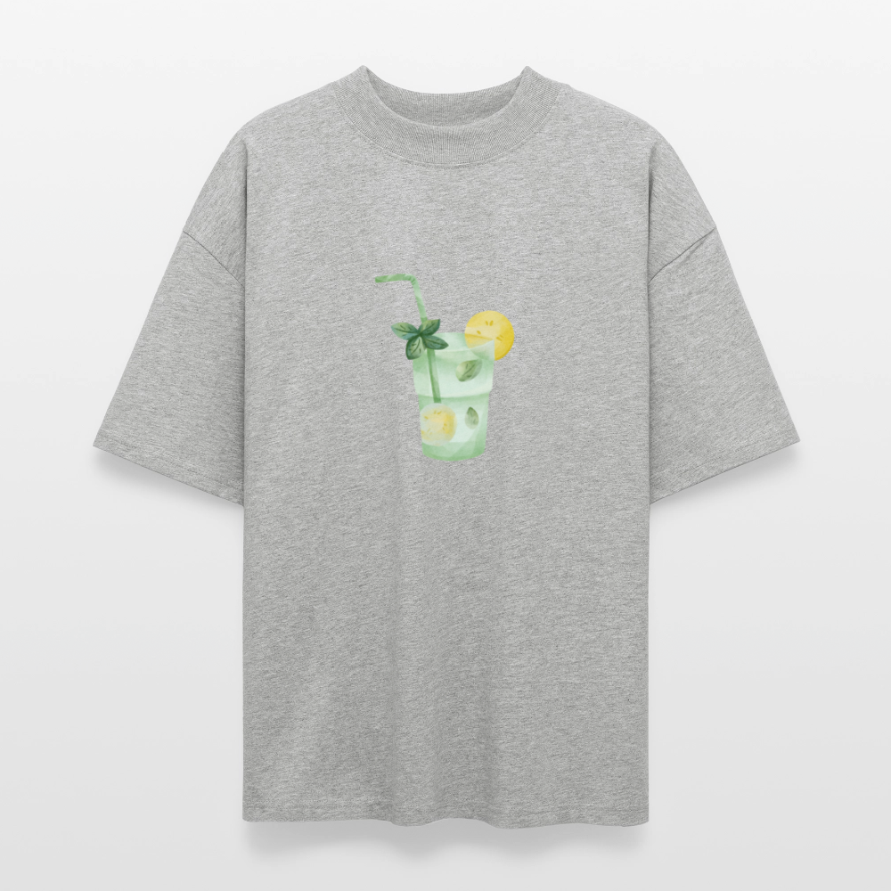 ♻️ 100% Bio Baumwolle Oversized T-Shirt - Grau meliert