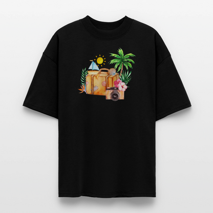 ♻️ 100% Bio Baumwolle Oversized T-Shirt - Schwarz