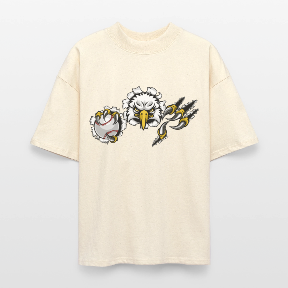 ♻️ 100% Bio Baumwolle Oversized T-Shirt - Weißgrau