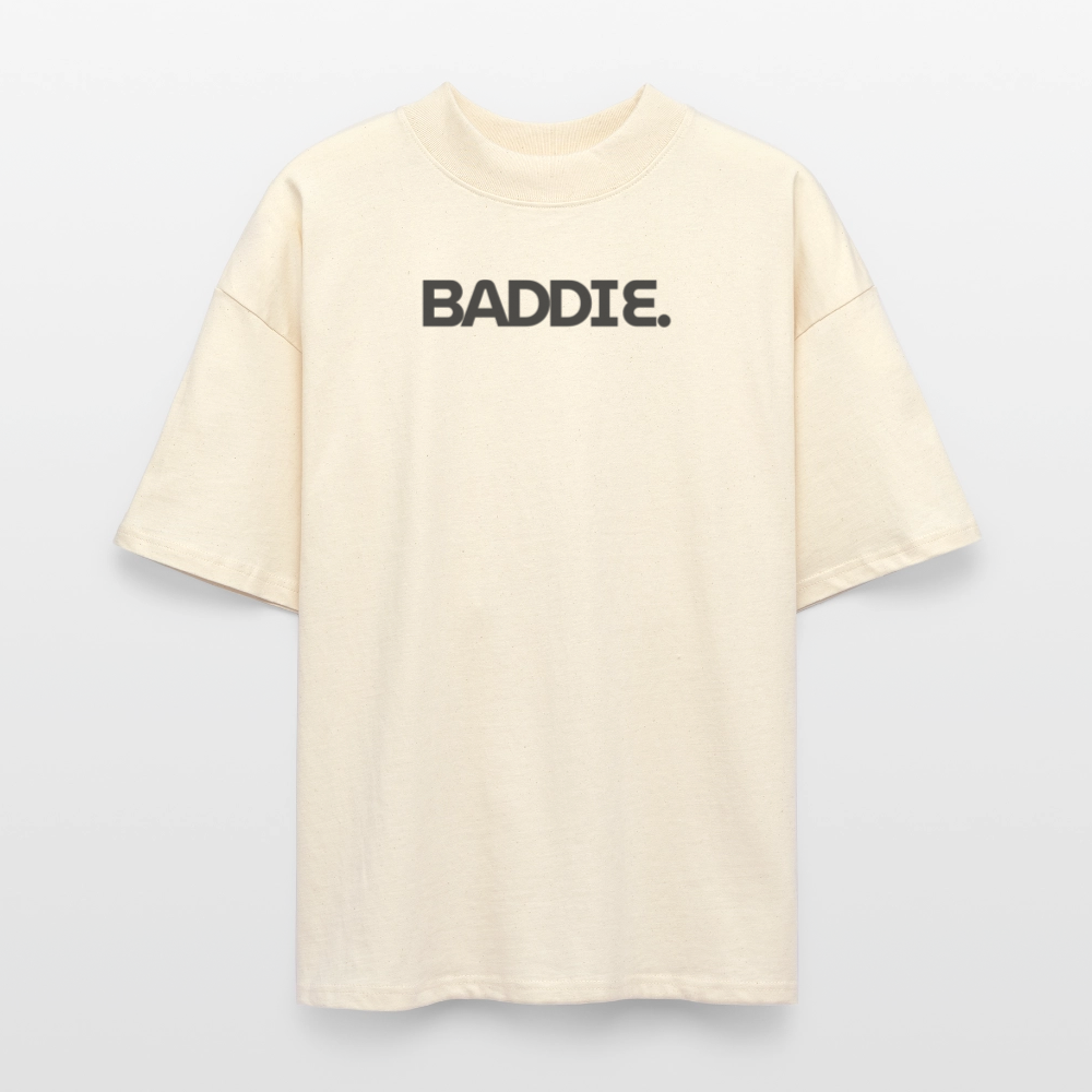 ♻️ 100% Bio Baumwolle Oversized Frauen T-Shirt - Weißgrau
