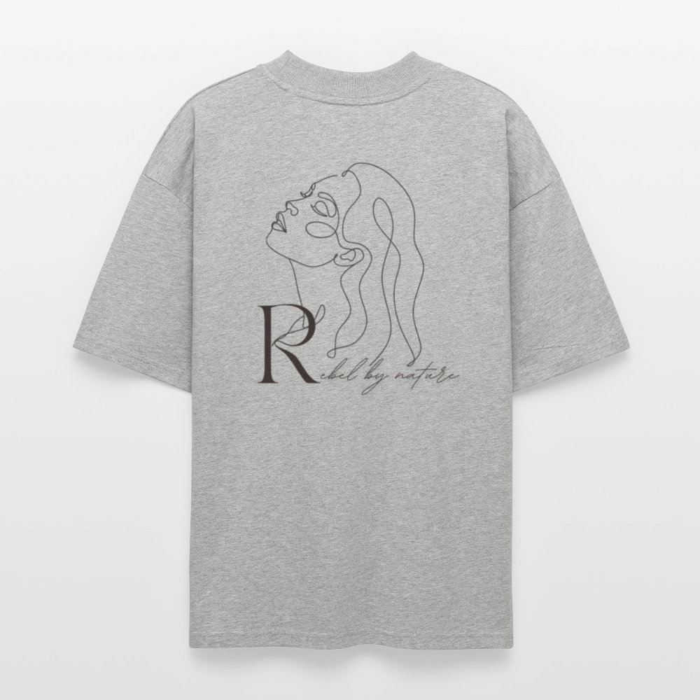 ♻️ 100% Bio Baumwolle Oversized T-Shirt - Grau meliert