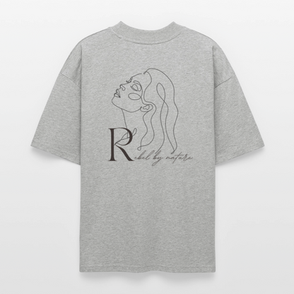 ♻️ 100% Bio Baumwolle Oversized T-Shirt - Grau meliert