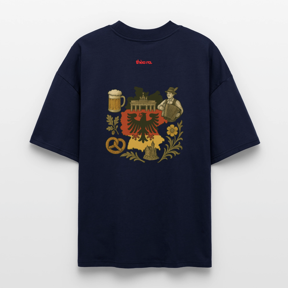 ♻️ 100% Bio Baumwolle Oversized Unisex T-Shirt - Navy