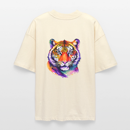 ♻️ 100% Bio Baumwolle Oversized T-Shirt - Weißgrau