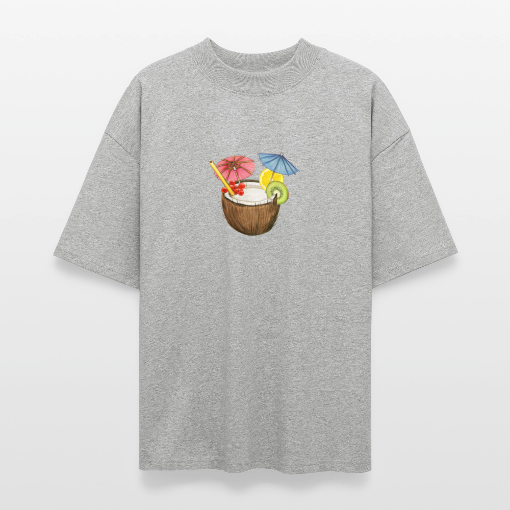♻️ 100% Bio Baumwolle Oversized T-Shirt - Grau meliert
