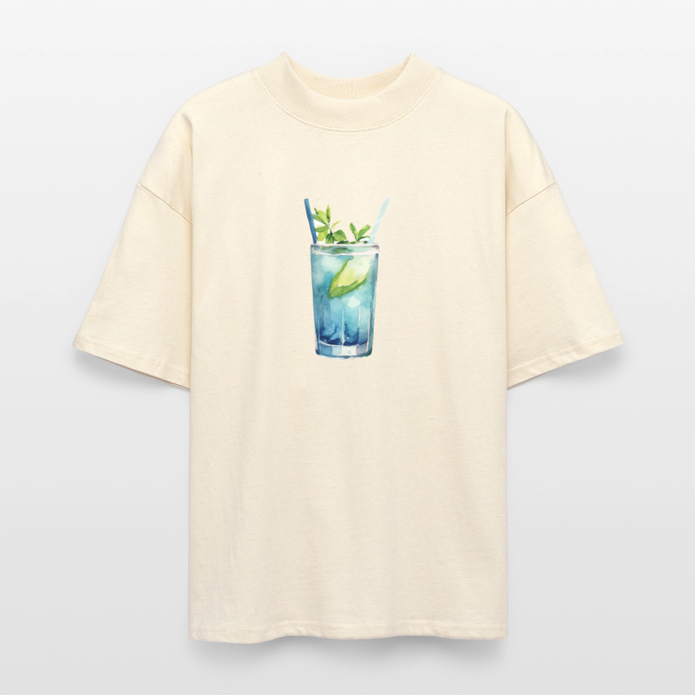 ♻️ 100% Bio Baumwolle Oversized T-Shirt - Weißgrau