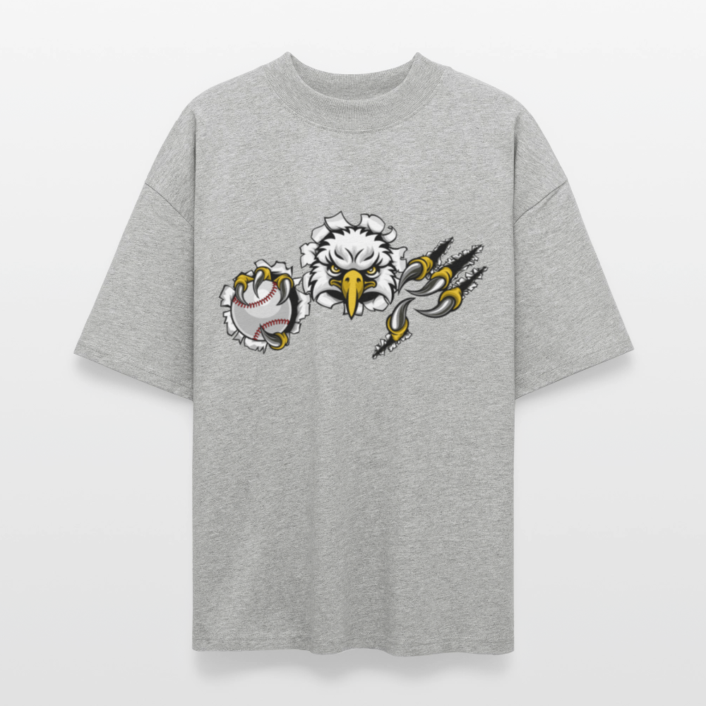 ♻️ 100% Bio Baumwolle Oversized T-Shirt - Grau meliert