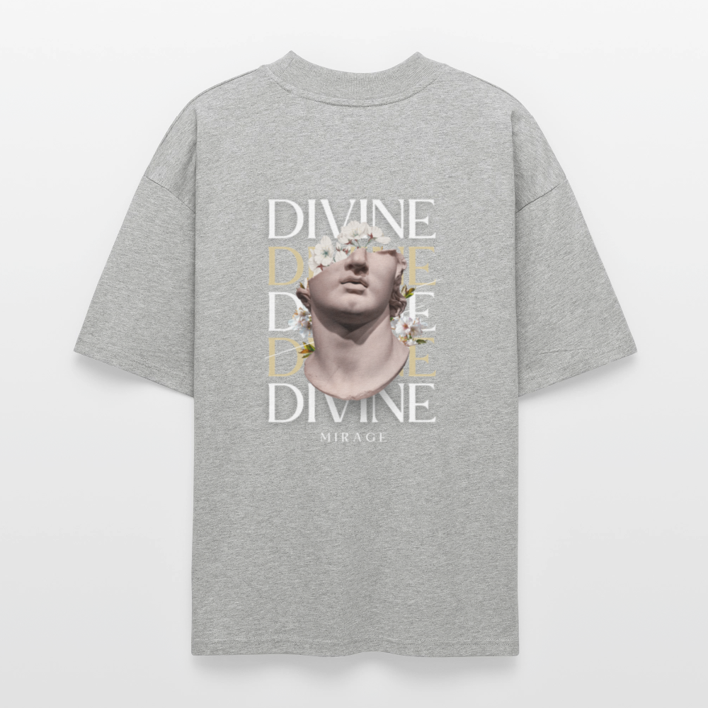 ♻️ 100% Bio Baumwolle Oversized T-Shirt - Grau meliert