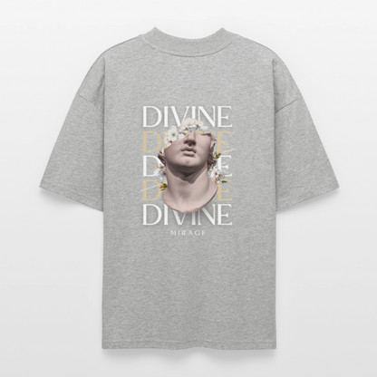 ♻️ 100% Bio Baumwolle Oversized T-Shirt - Grau meliert