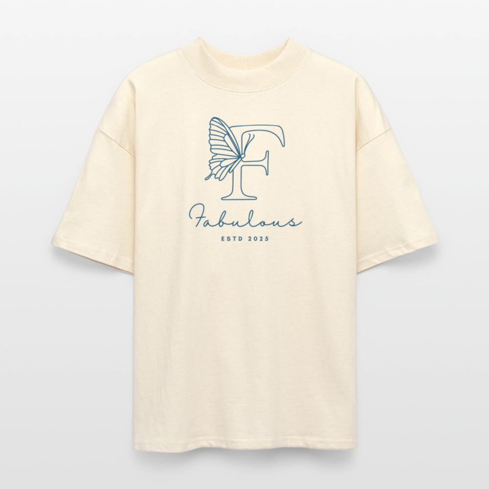 ♻️ 100% Bio Baumwolle Oversized T-Shirt - Weißgrau