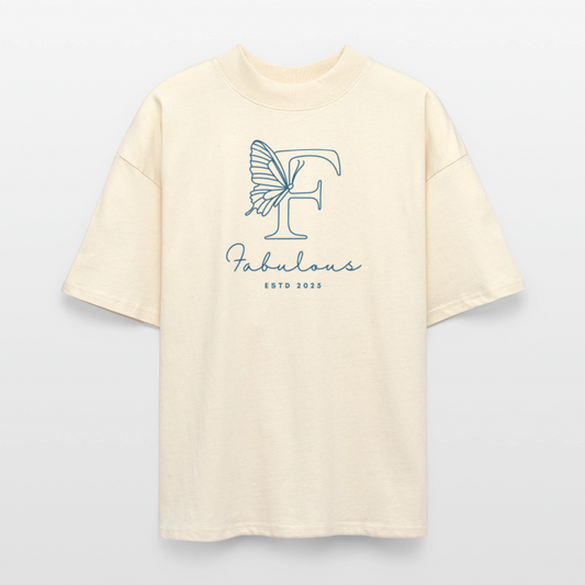 ♻️ 100% Bio Baumwolle Oversized T-Shirt - Weißgrau