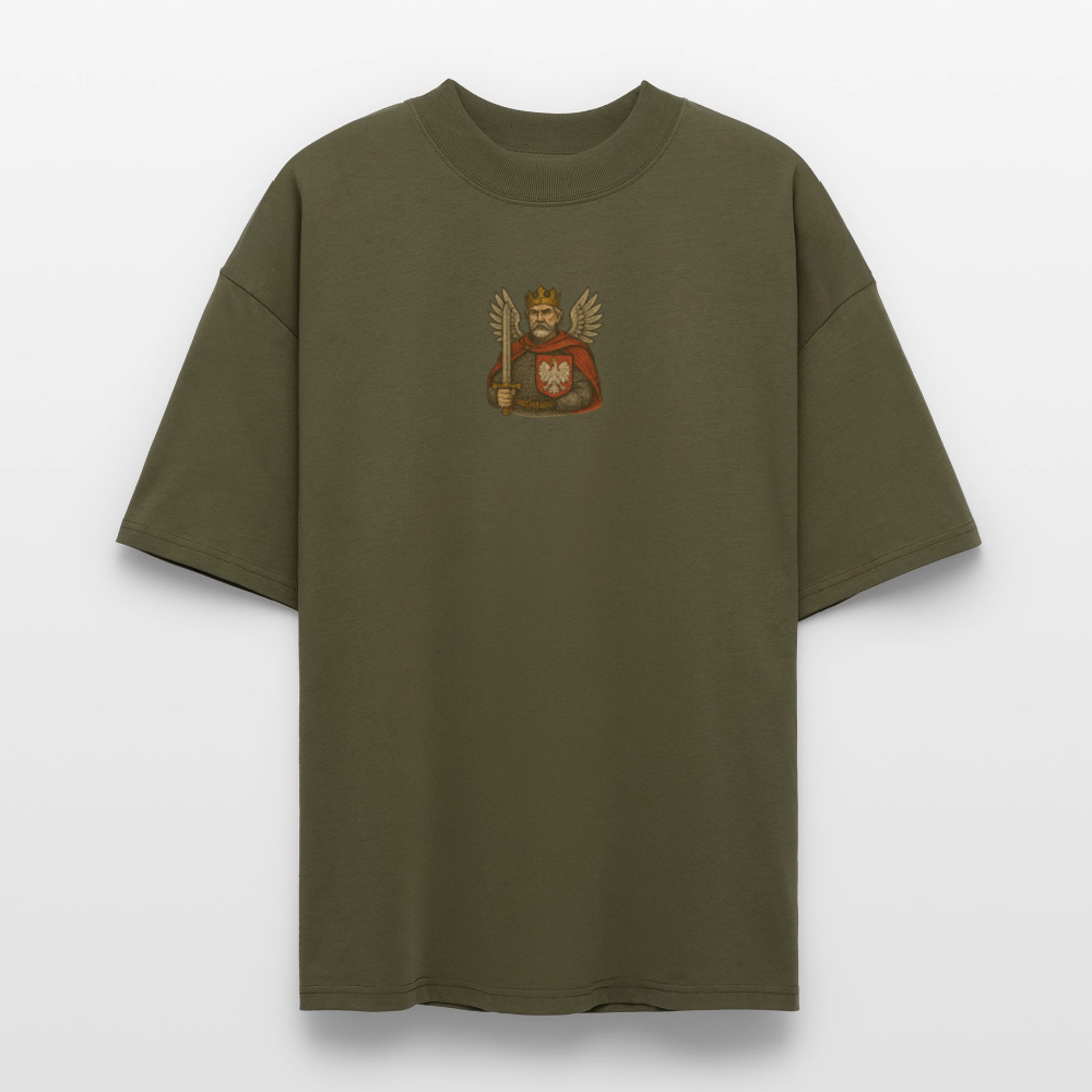 ♻️ 100% Bio Baumwolle Oversized T-Shirt Poland - Khaki