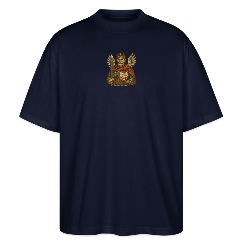 ♻️ 100% Bio Baumwolle Oversized T-Shirt Poland - Navy