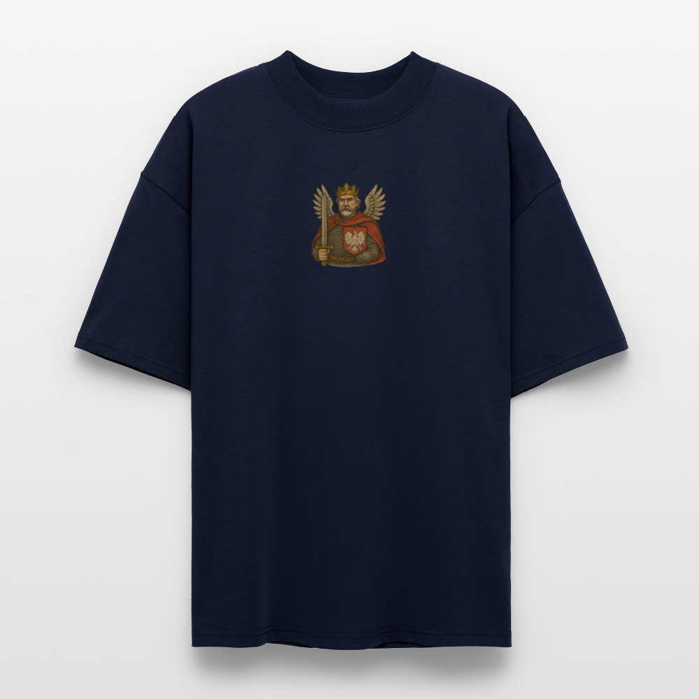 ♻️ 100% Bio Baumwolle Oversized T-Shirt Poland - Navy